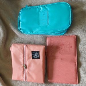 Travel bundle-Underwear Holder, Passport Case, spare tote